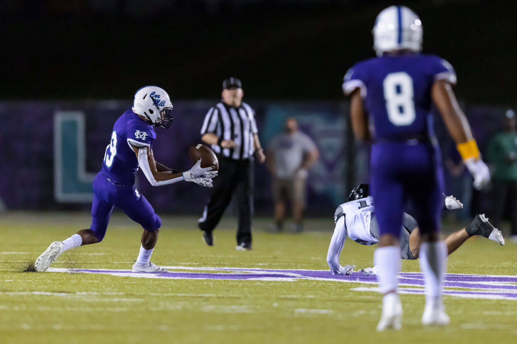 The Hough Huskey defeated the Cox Mill Chargers 48-7 on Friday night at Cox Mill High School.